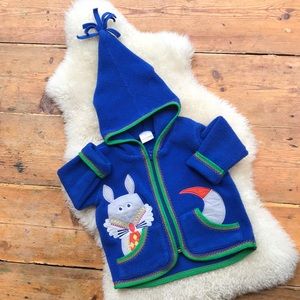 Hanna Andersson Blue Bunny Fleece Jacket